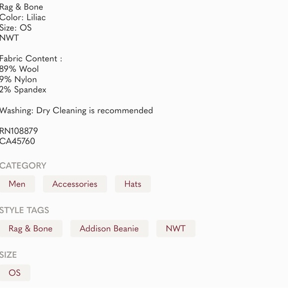 Rag & bone Addison beanie - Picture 2 of 2